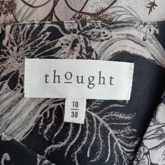 Thought Tencel Floral Printed Coquette Feminine Shift Dress - Picture 10 of 16